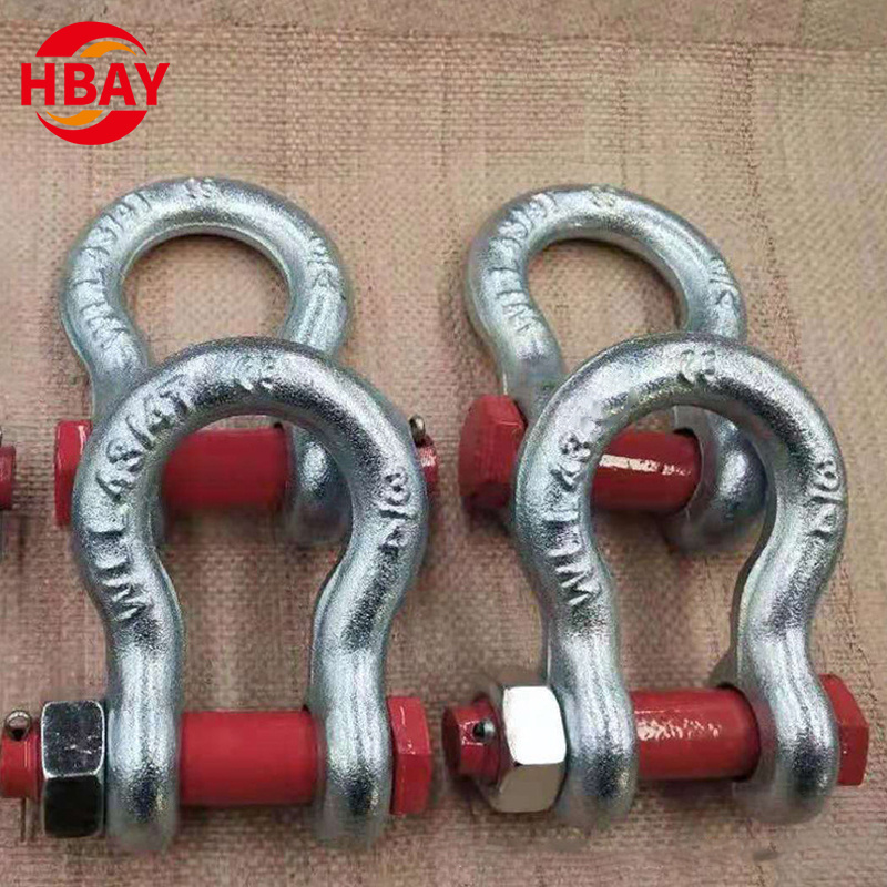 Manufacturer G2130 US Type Screw Pin lifting 3/4 bolt type bow shackle for lifting