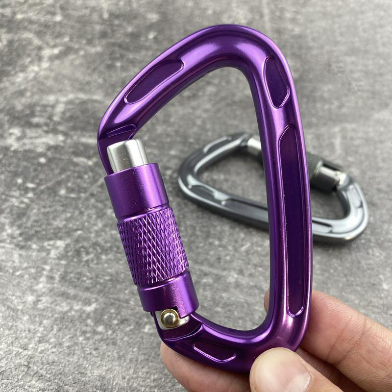 ANYUE Manufacturer 12/25KN climbing snap hook Auto Lock Aluminium Climbing Carabiner For outdoor hiking