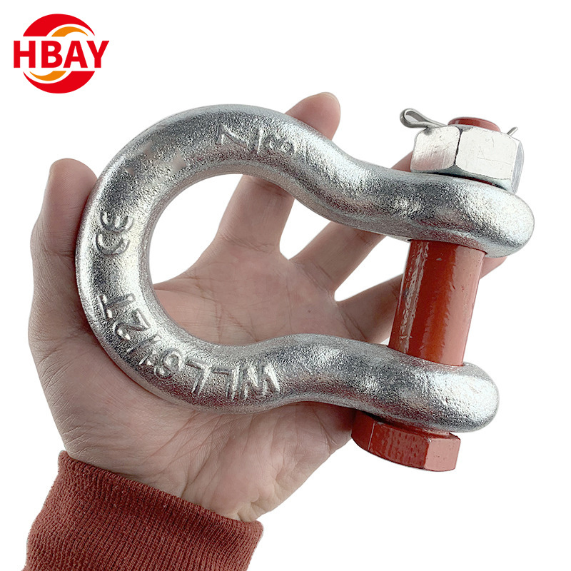 Manufacturer G2130 US Type Screw Pin lifting 3/4 bolt type bow shackle for lifting