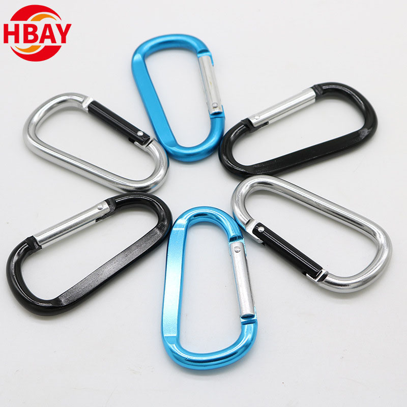 Multi-function Aluminum alloy carabiners hook  snap hook flat spring gate carabiner climbing hook