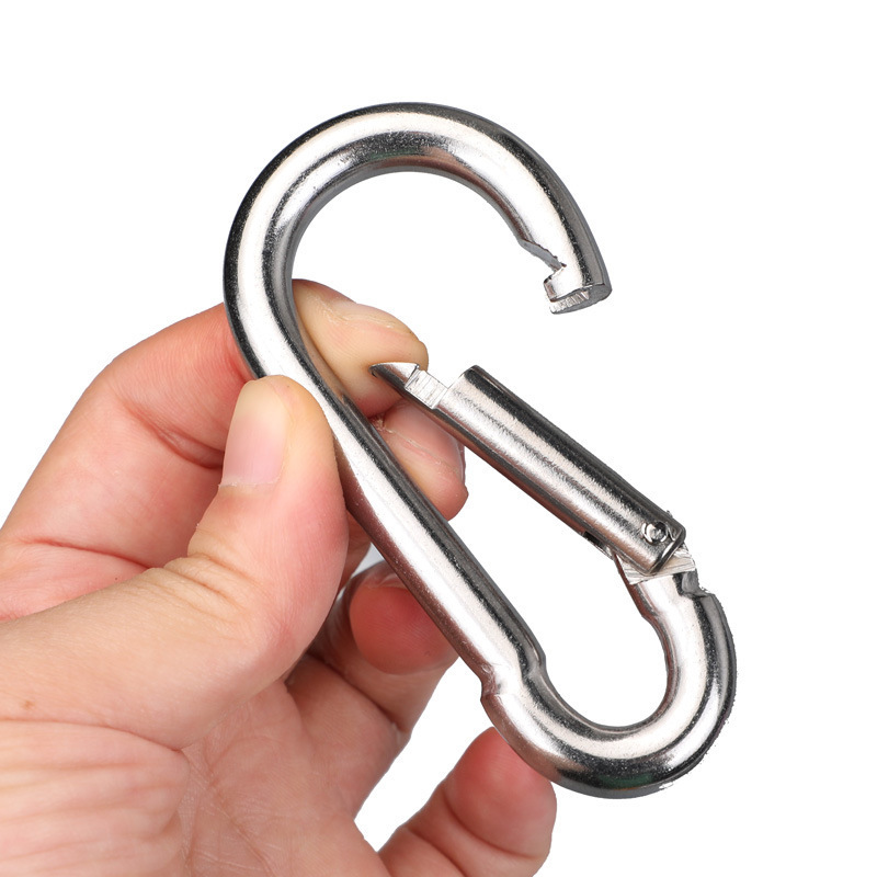 Rigging hardware iron/304 stainless steel spring snap safety hook climbing carabiner keychain hook