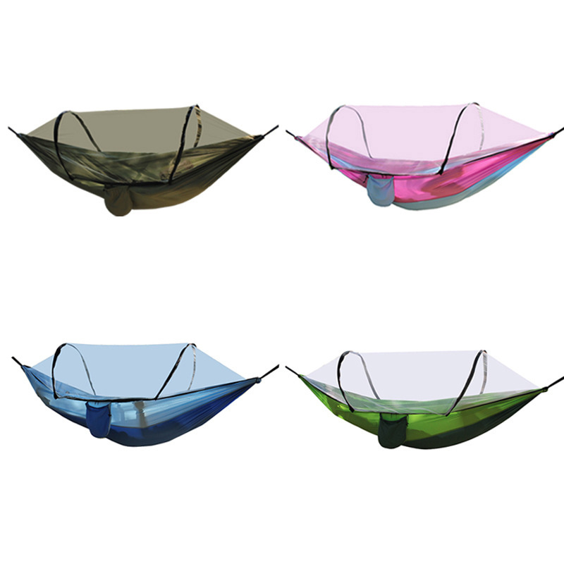 outdoor camping 210T Nylon Comfortable Parachute Hammock swings Hammock With Mosquito Net