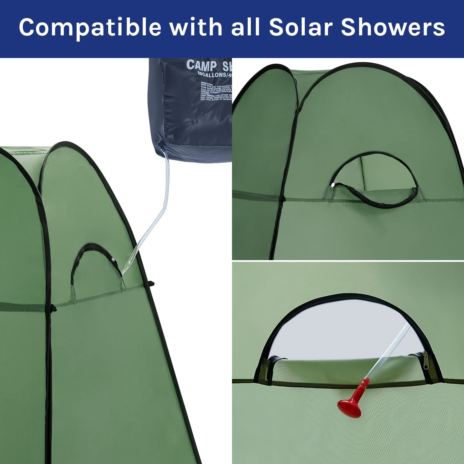 Hotsale Portable Solar Shower Camping Bath Bag Tent Instant pop up tent shower Outdoor Camping outdoor shower tent