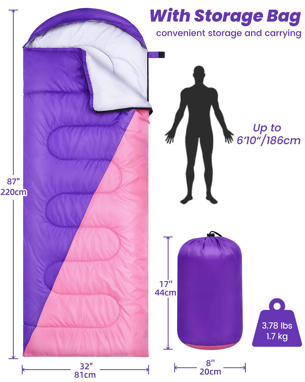 Wholesale hoodie sleeping bag wearable Portable Warm white stag sleeping bags waterproof 0 degree sleeping bag