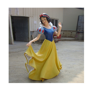 Garden life size fiberglass snow white and seven dwarfs fairy tale gnome statue