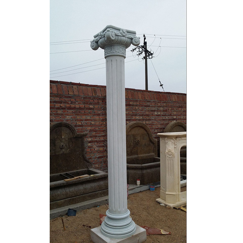 Custom High Quality Round House Gate Roman Marble Pillar Design for Decoration Outdoor