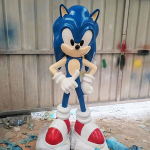 Custom Cartoon Sculpture Movie Action Figure Resin Sonic Statue Blue Hedgehog Statue