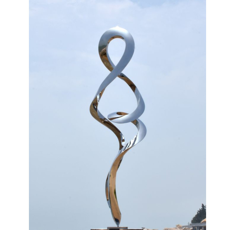 Custom Large Outdoor Garden Large Modern Abstract Stainless Steel Metal Statues Sculpture For Sale