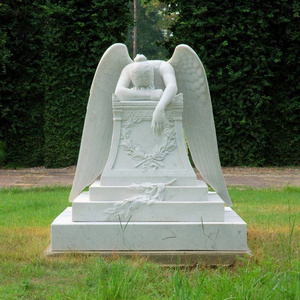 Custom-made Stone Cemetery gravestone tombstone headstone Religious Mary statue Sculpture