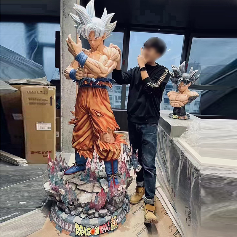 Popular Japan Anime Dragon Ball Character Resin Son Goku Sculpture Ultra Instinct Goku Statue For Collection