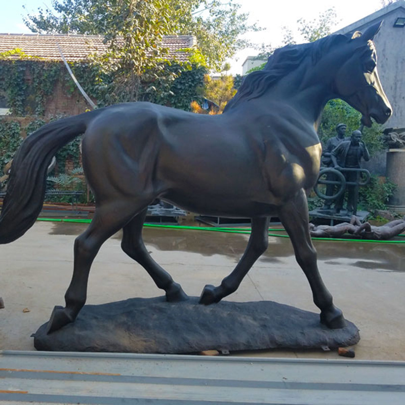 Custom High Quality large bronze rearing horse metal hot cast antique jumping brass horse statue For Fountain Decor