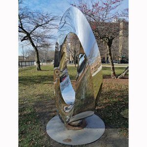 Custom Large Outdoor Garden Large Modern Abstract Stainless Steel Metal Statues Sculpture For Sale