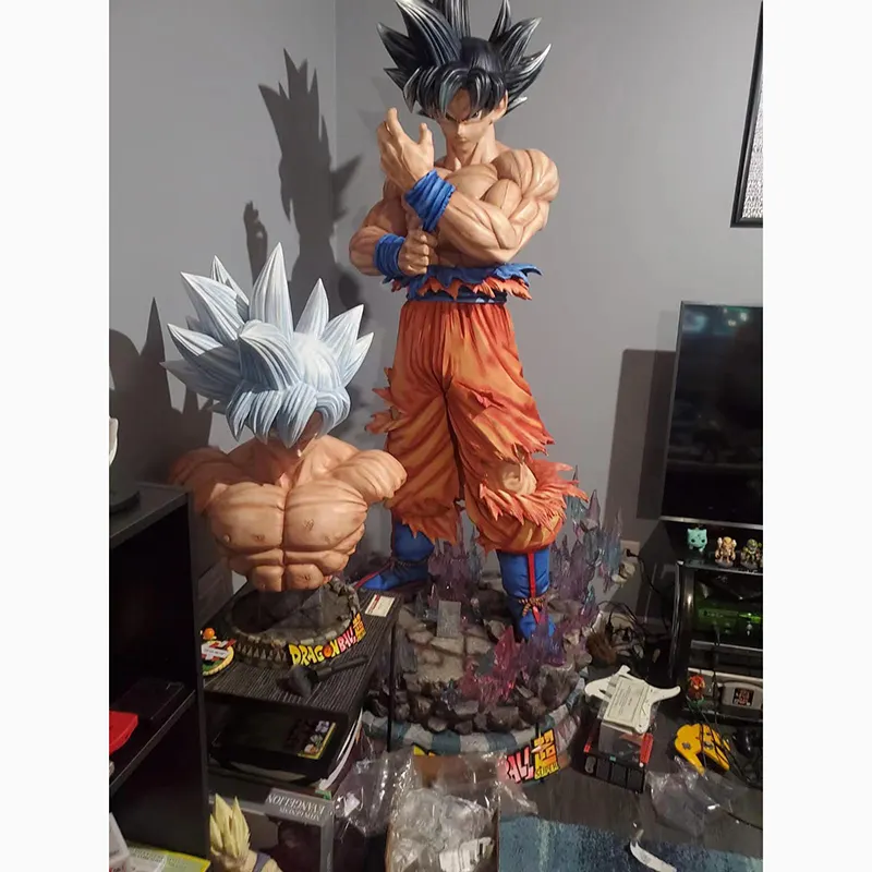 Popular Japan Anime Dragon Ball Character Resin Son Goku Sculpture Ultra Instinct Goku Statue For Collection