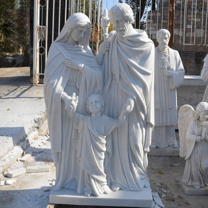 Custom Religious Figure Maria White Marble Statue Of Jesus  Marble Classic Mary Maria For Church Decoration