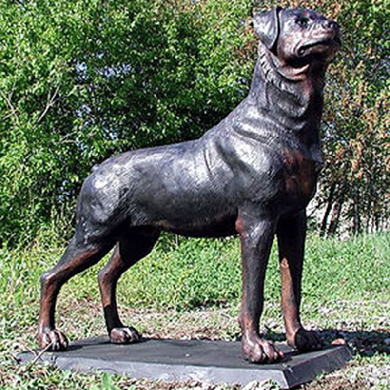 Custom Handmade Outdoor Garden Decor Life Size Art Deco Metal Craft Bronze Great Danes Dog Statue For Sale