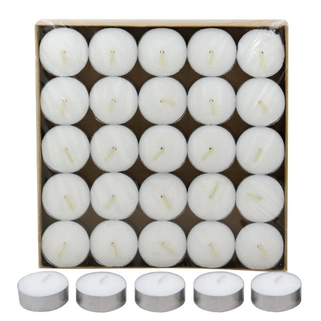 Cheap White Tea Light Candles Unscented Non-toxic Long Burning Tealight Candle