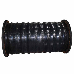 Water suction and discharging rubber hose dredging pipe