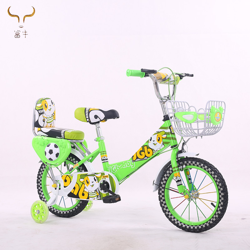 High Quality children mini baby girl  kid bicycle flashing training wheels bike with back rest cycle for 3-10 years ord