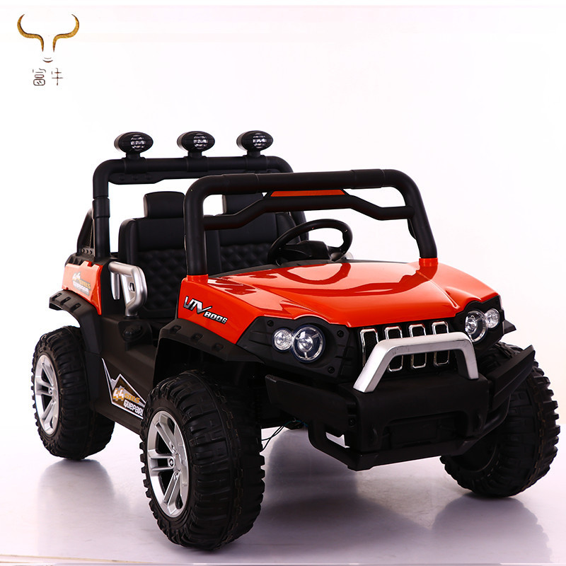 New model truck 24v 4motor 2 Seater ride on car Leather Seat children electric toy car cool light and independent swing