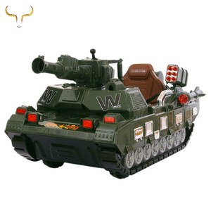 Wholesale 12V battery powered kids electric tank car remote control children ride on car tank for sale