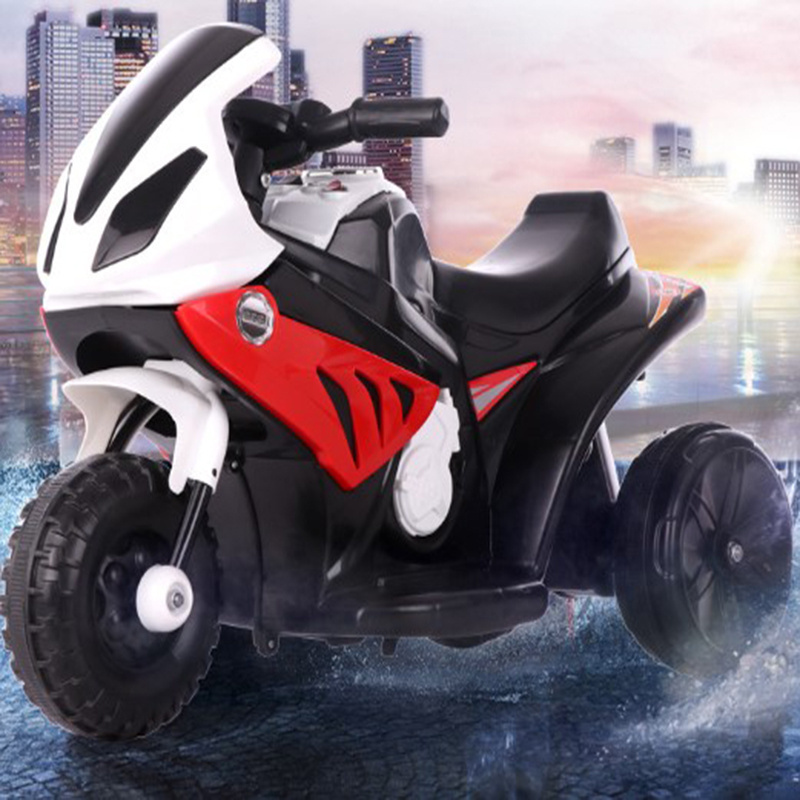 Export Children Electric Car Motorcycle Can Seat People With Lights Music Rechargeable Motorcycle With Police Lights