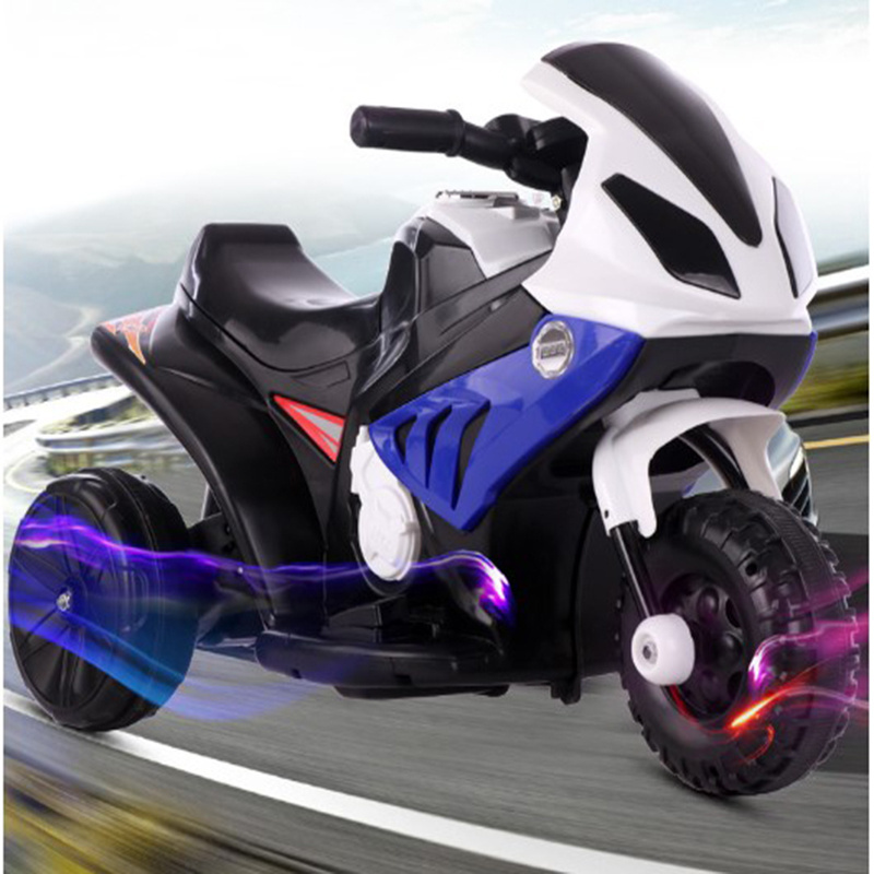 Export Children Electric Car Motorcycle Can Seat People With Lights Music Rechargeable Motorcycle With Police Lights