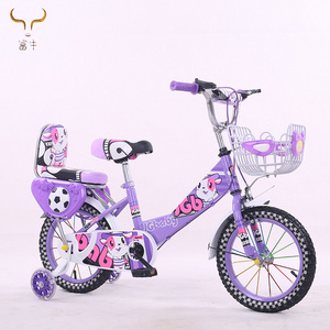 High Quality children mini baby girl  kid bicycle flashing training wheels bike with back rest cycle for 3-10 years ord