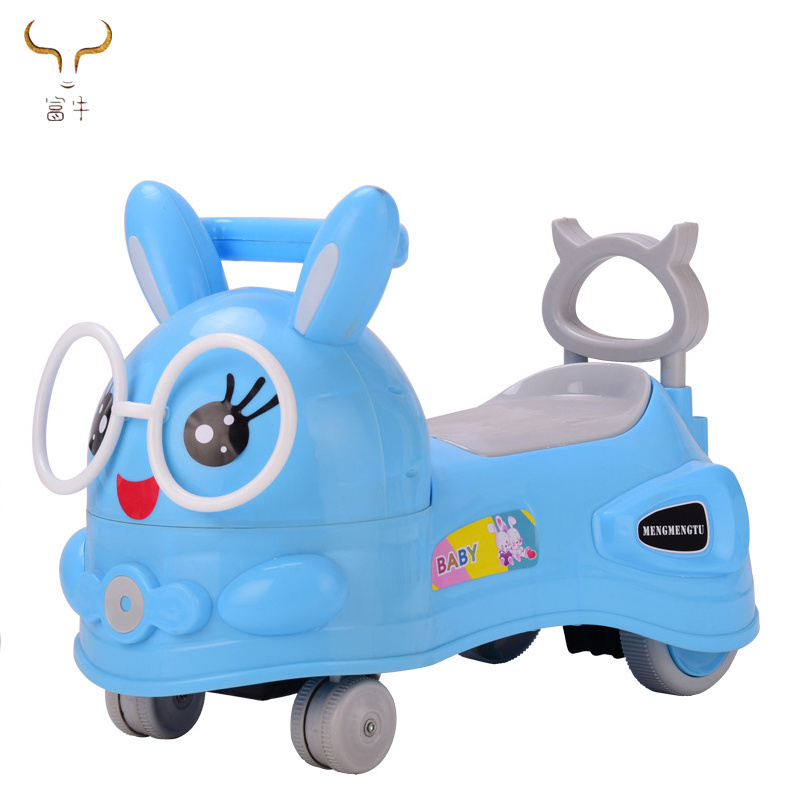 China kids baby slide car/new model colorful cheap swing car ride on toys with push bar CE standard baby ride on car