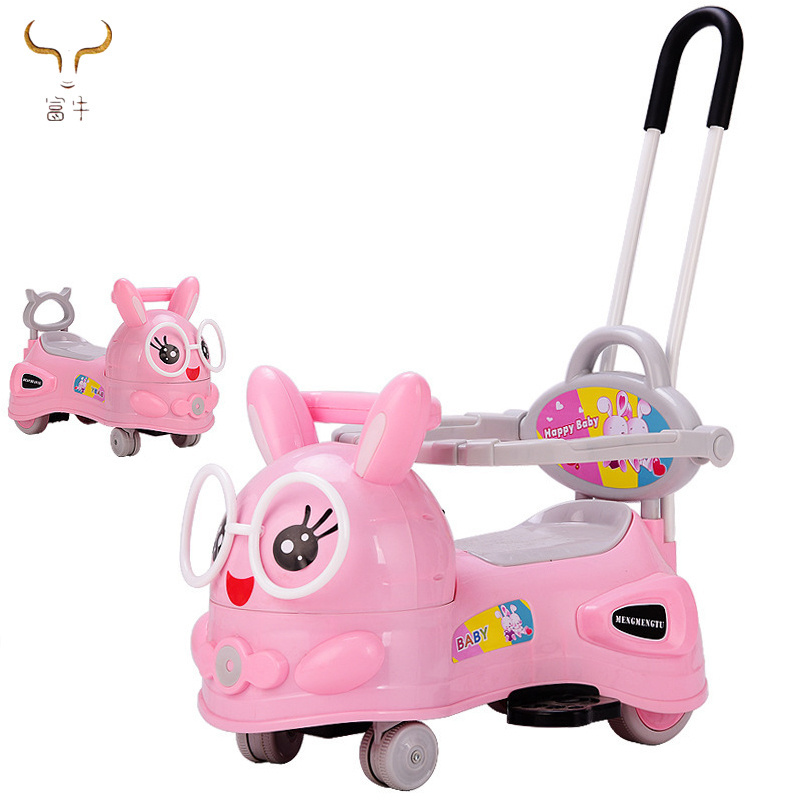 new model  Plastic sliding electric motor baby stroller ride on car toys high quality  kids swing car with handlebar  wholesale