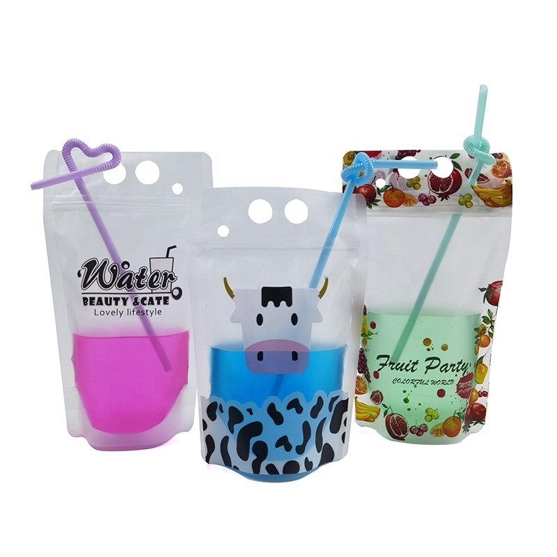 Custom Printing Plastic Juice Drink Bag Manufacturers /plastic Straw Bag /capri Sun Fruit Juice Pouch