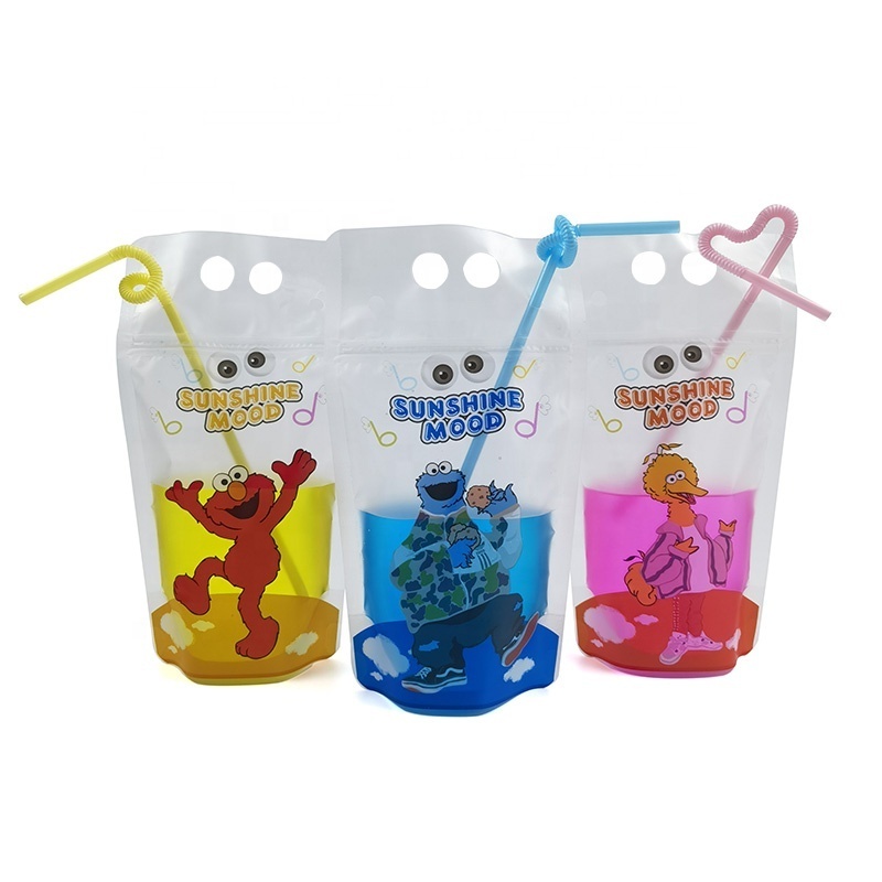 Custom Printing Plastic Juice Drink Bag Manufacturers /plastic Straw Bag /capri Sun Fruit Juice Pouch