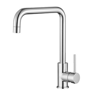 HILITE Square flat tube cold and hot water mixing zinc faucet bathroom basin faucet kitchen sink zinc alloy faucet