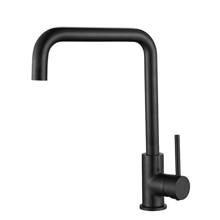 HILITE Square flat tube cold and hot water mixing zinc faucet bathroom basin faucet kitchen sink zinc alloy faucet