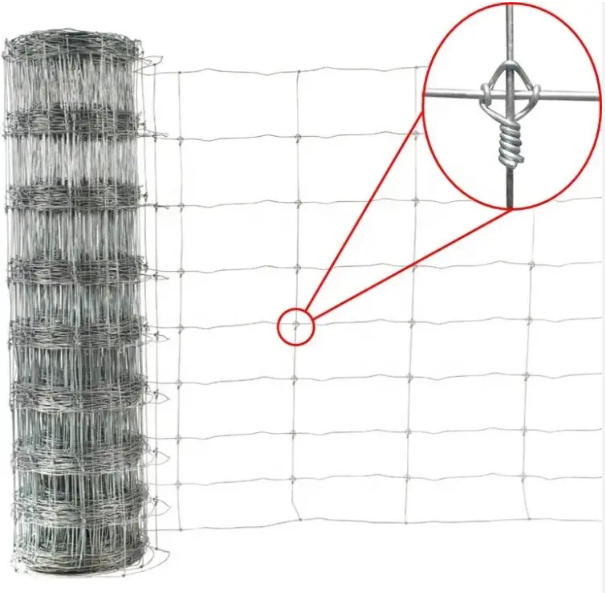 Wholesale deer fencing field fence farm design fixed knot woven iron wire net galvanized hinge cattle mesh