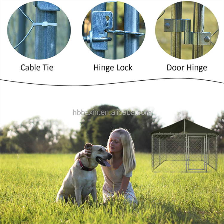 galvanized Outdoor Chain Link Dog Kennel Designs for sale