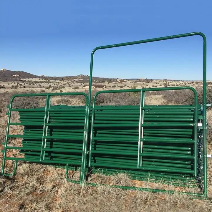 Economy portable cattle/horse panels used 6ft 12ft horse fence panels galvanized/powder coated cattle corral panels