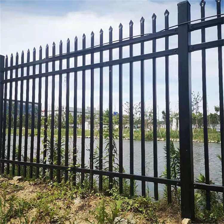 Metal Picket Ornamental Fence /7ft Wrought Iron Welded Fence Welded Steel Fence