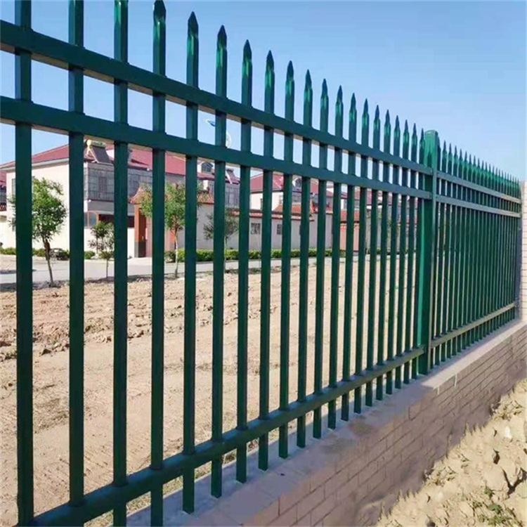 Metal Picket Ornamental Fence /7ft Wrought Iron Welded Fence Welded Steel Fence