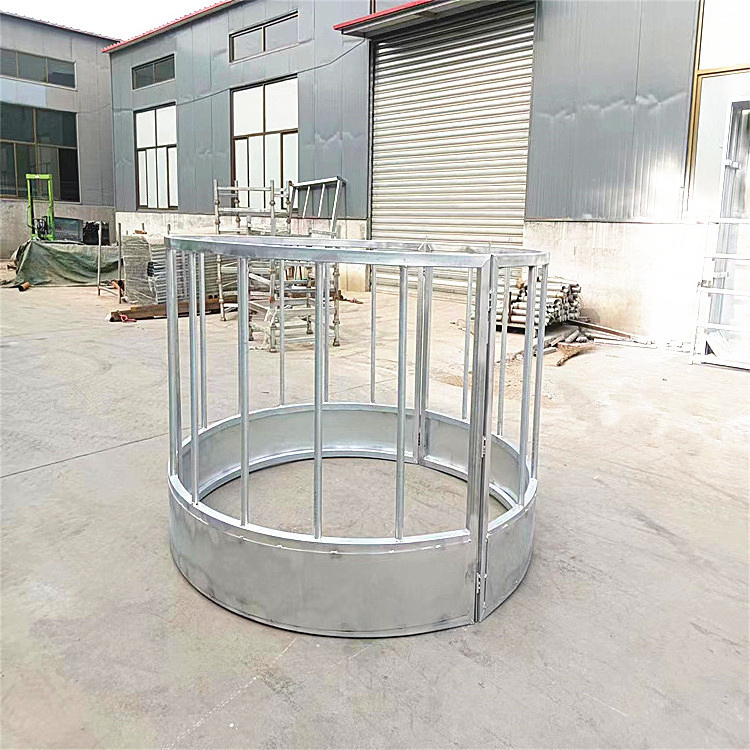 Factory Portable New Round Galvanized Cattle Horse Livestock Bale Hay Feeder