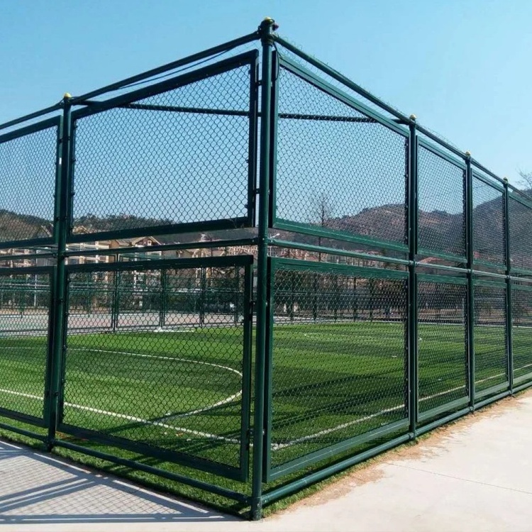 High quality Material Frame Chain Link PVC coated Garden house fence CE certified barb wire chain link fencing pole for hot sale