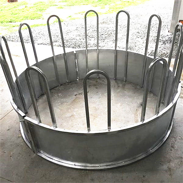 Factory Portable New Round Galvanized Cattle Horse Livestock Bale Hay Feeder