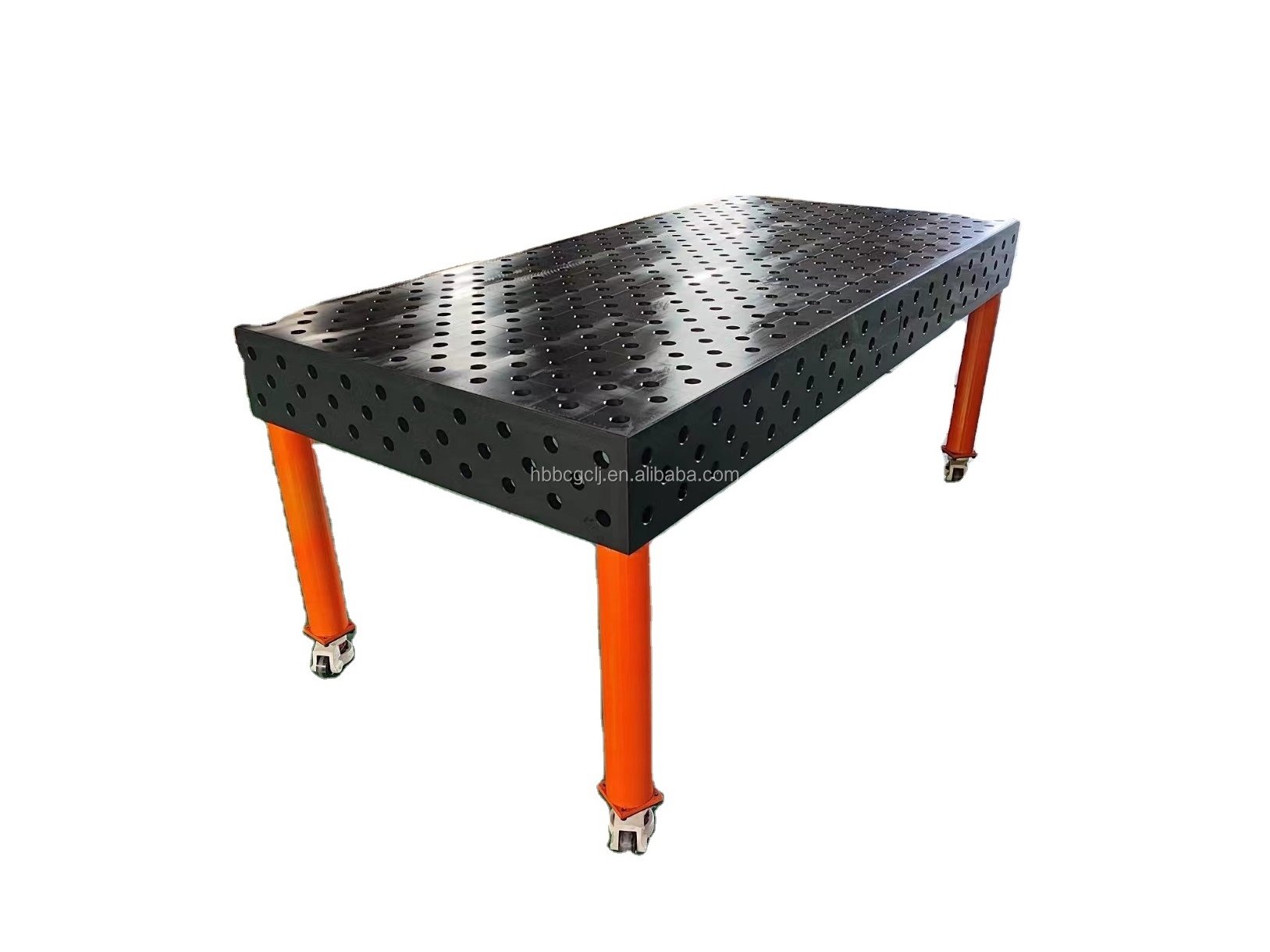 steel or cast iron heavy duty modular welding table with fixtures