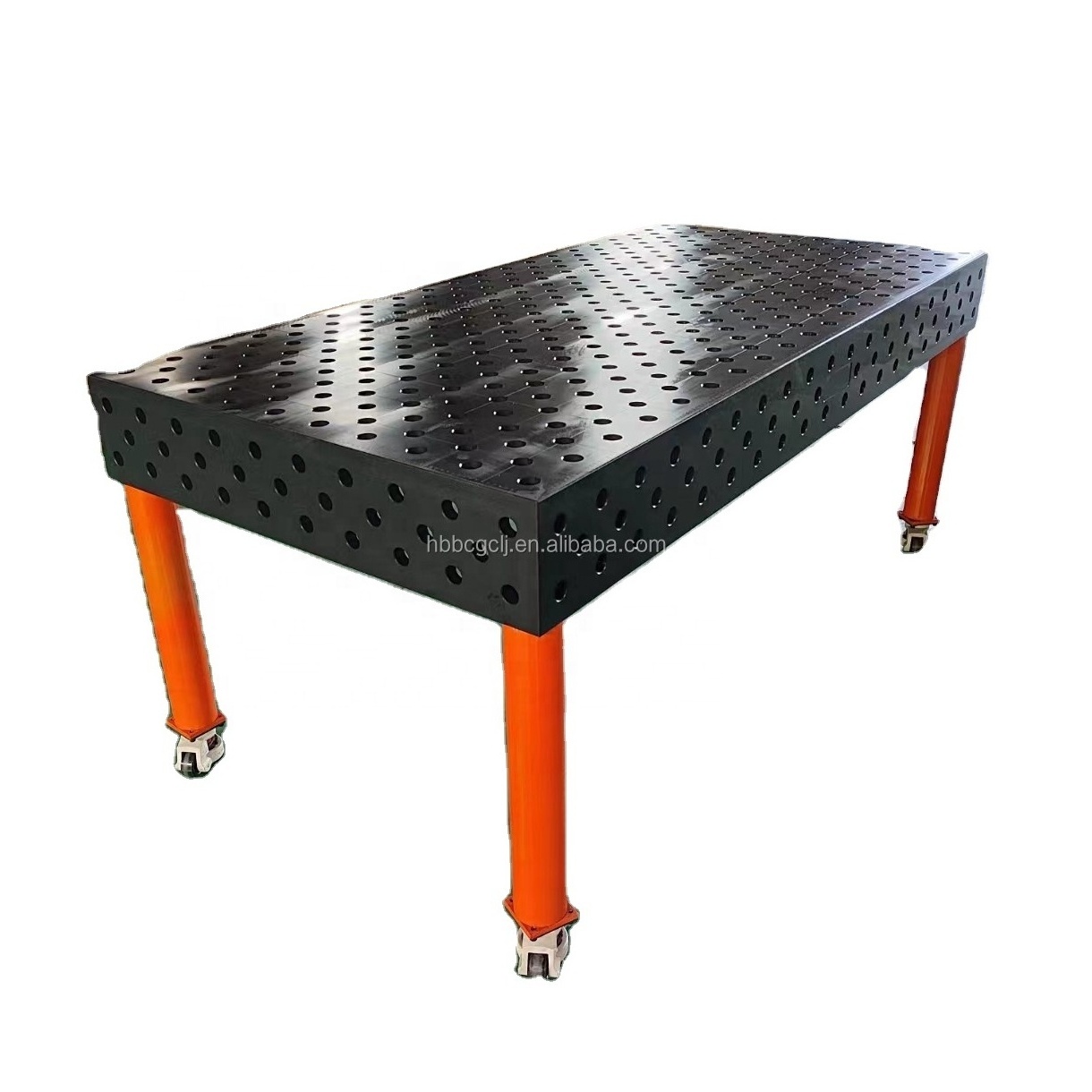 steel or cast iron heavy duty modular welding table with fixtures