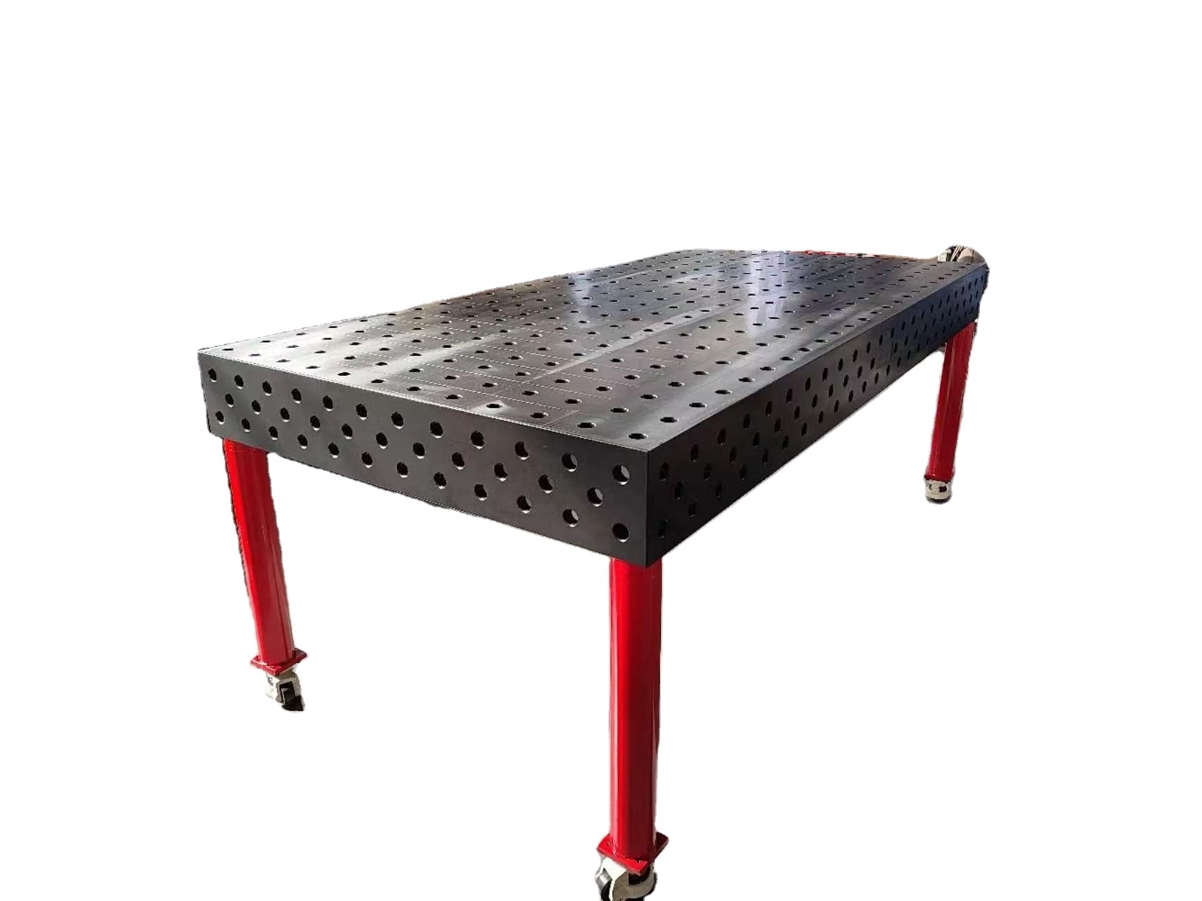 steel or cast iron heavy duty modular welding table with fixtures