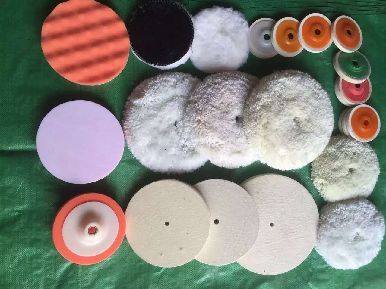 Customized diameter cheap 100% Wool felt polish wheel pads