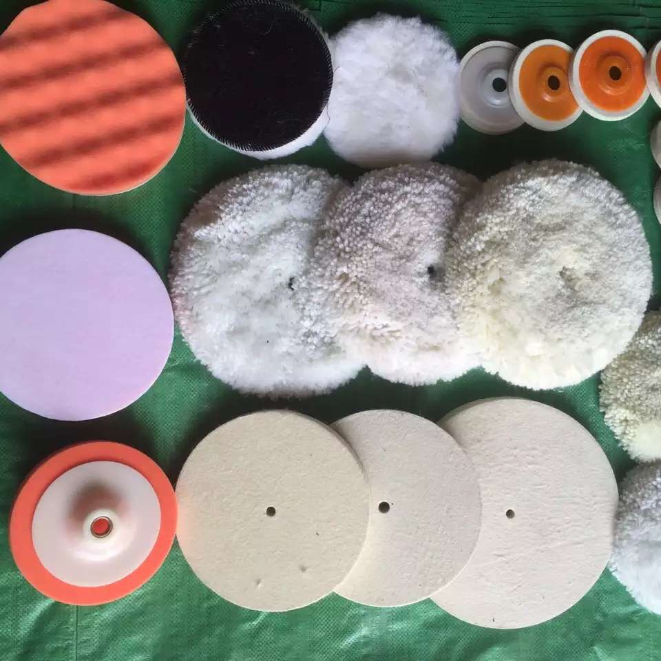 Customized diameter cheap 100% Wool felt polish wheel pads