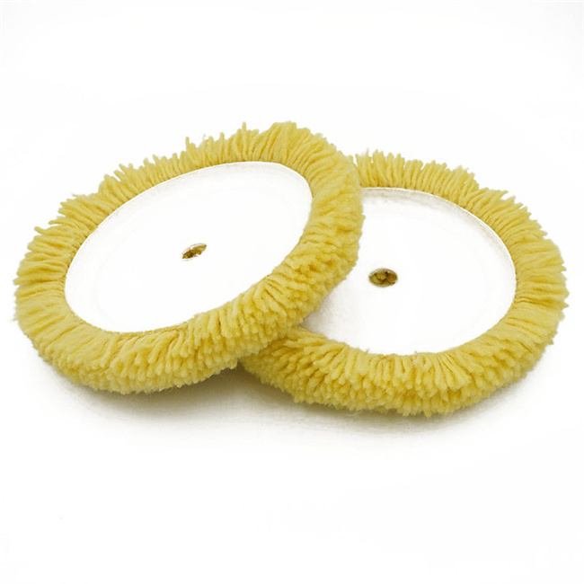 Wool Ball Self Adhesive Wool Disc Automotive Beauty Polishing Wheel Single Side 200mm Waxing Polishing Disc