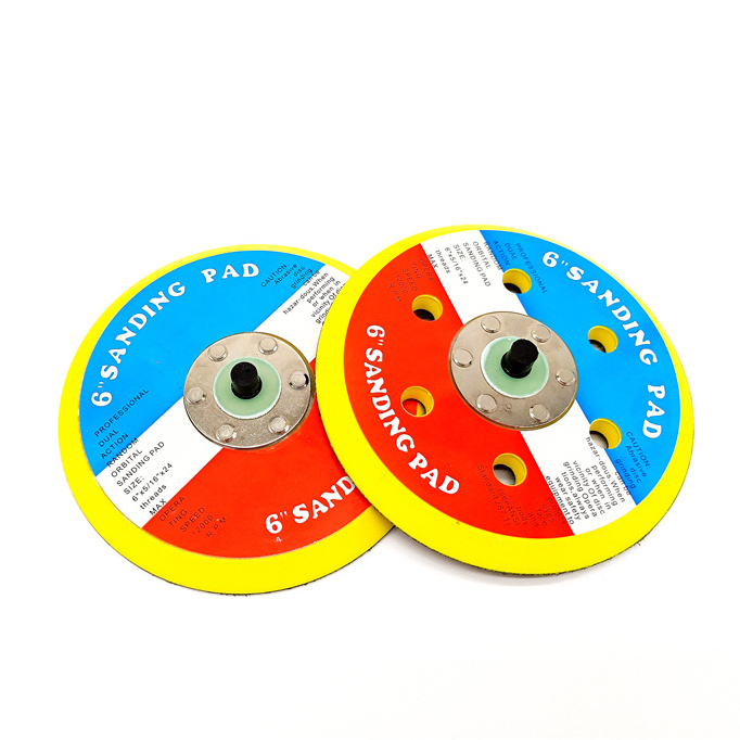 6Inch 150mm  Hook And Loop Backer Plate Sanding Pad Sander Backing Pad 5/16 Thread For Grinding & Polishing Pad