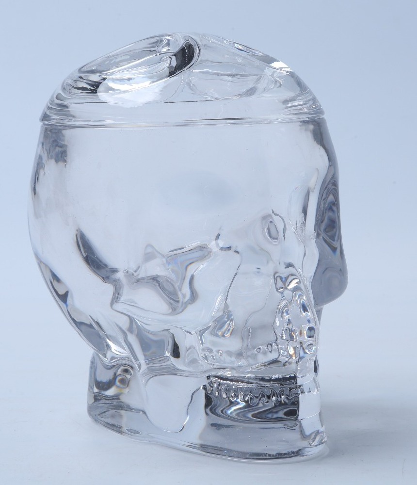 Halloween SKull Designed Glass Jar For Candy