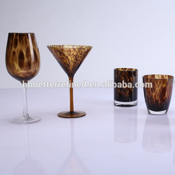 Leopard Pattern Glass Votive Candle Holder